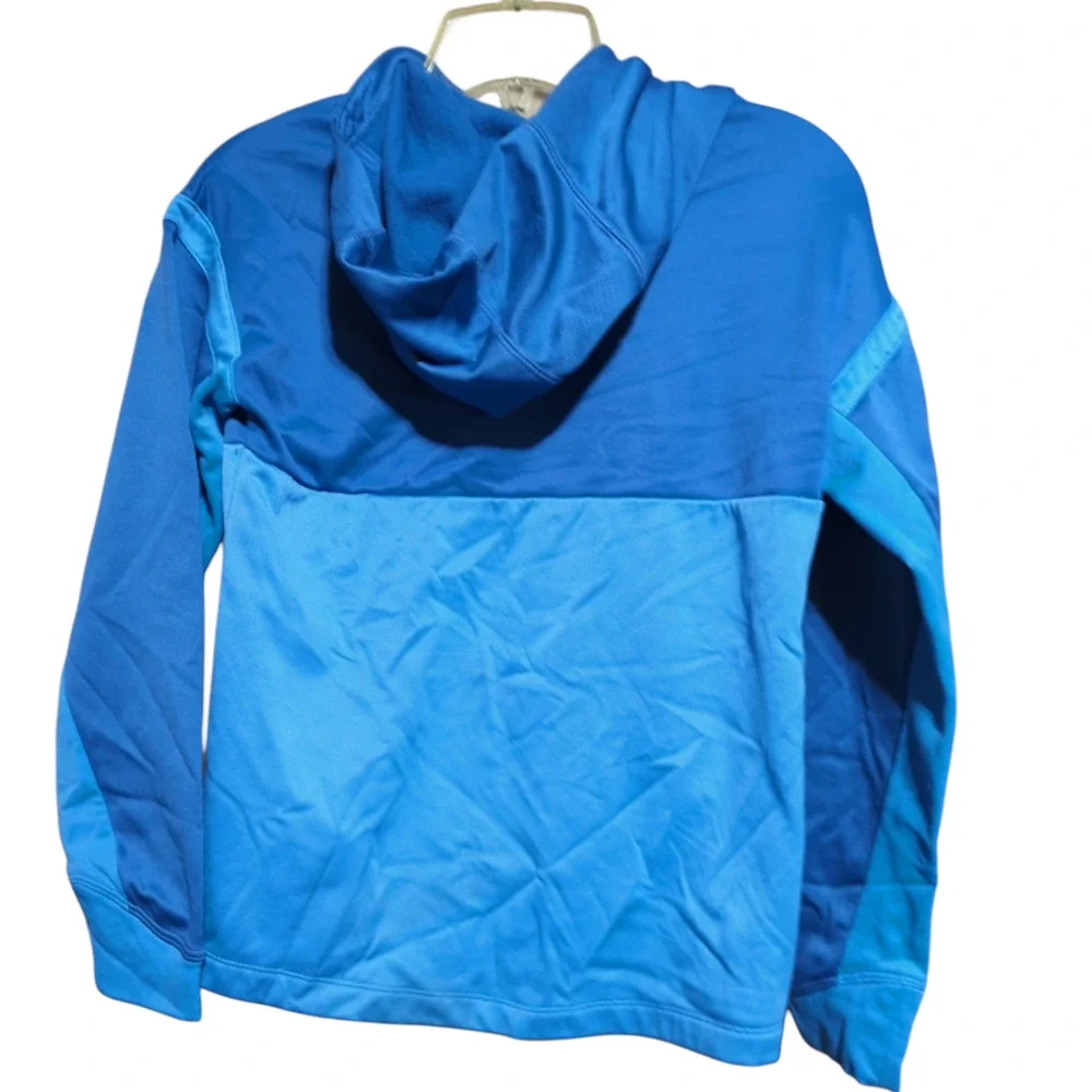 NIKE Blue Two Toned  Dri-Fit Hooded Sweatshirt Boys Size Large Hoodie FLAW